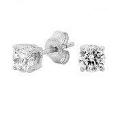 Georgini Clear Round Stud Silver