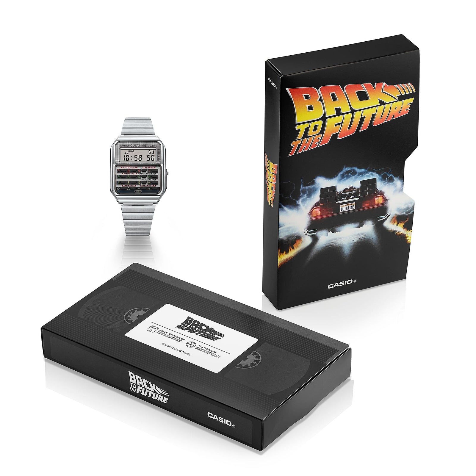 Casio Vintage Back to the Future Stainless Steel Watch
