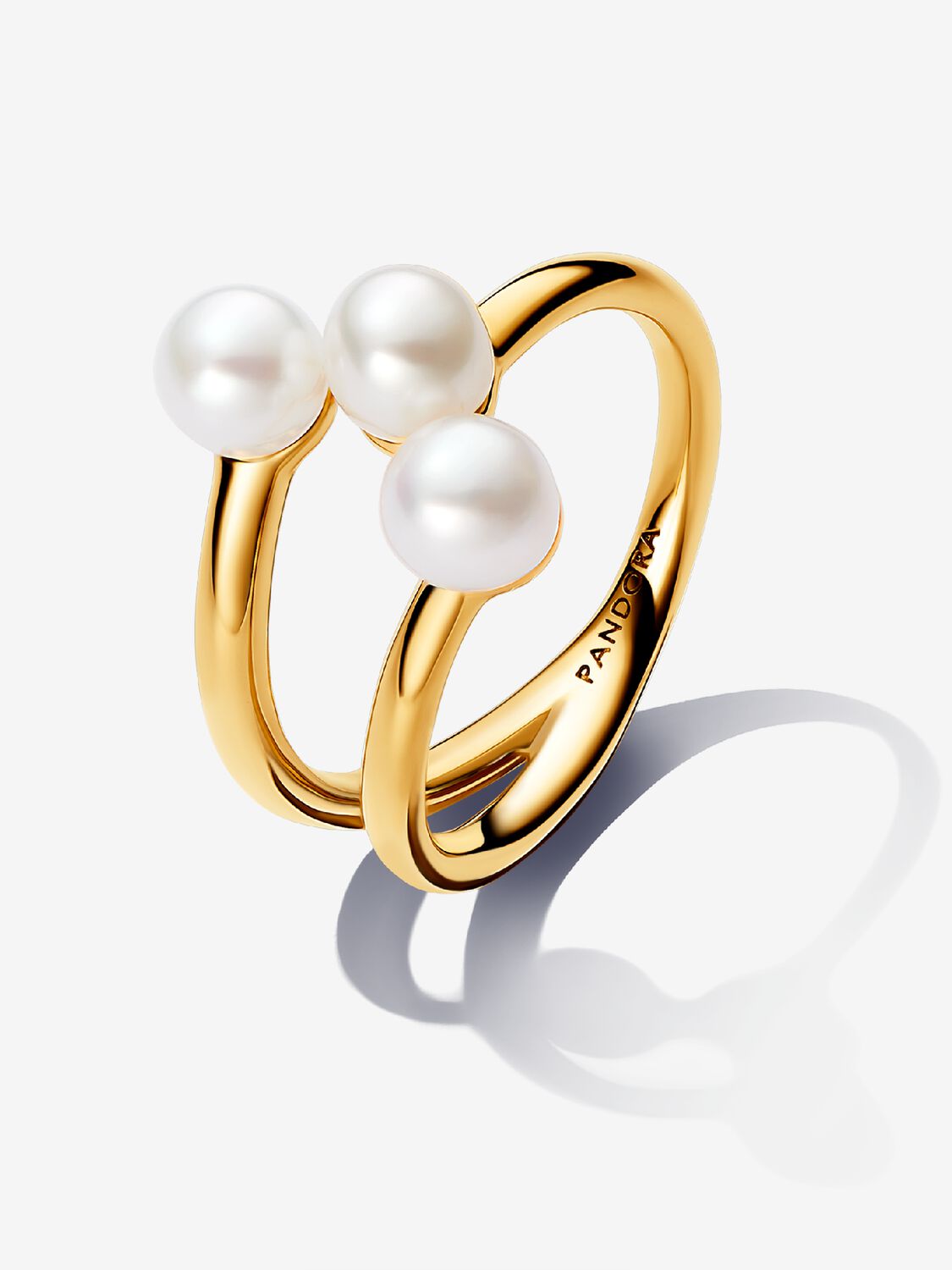 Treated Freshwater Cultured Pearl Open Ring