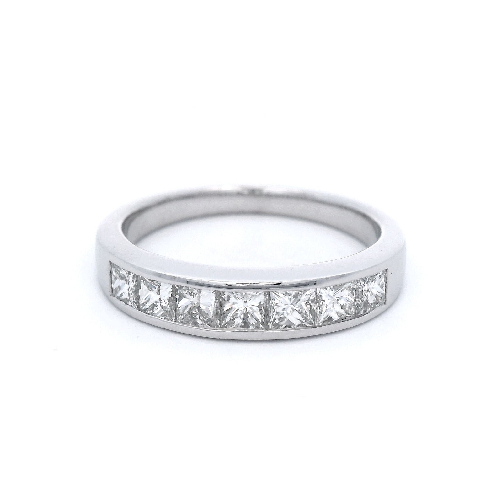 Princess Cut Diamond Set in White Gold Dress Ring