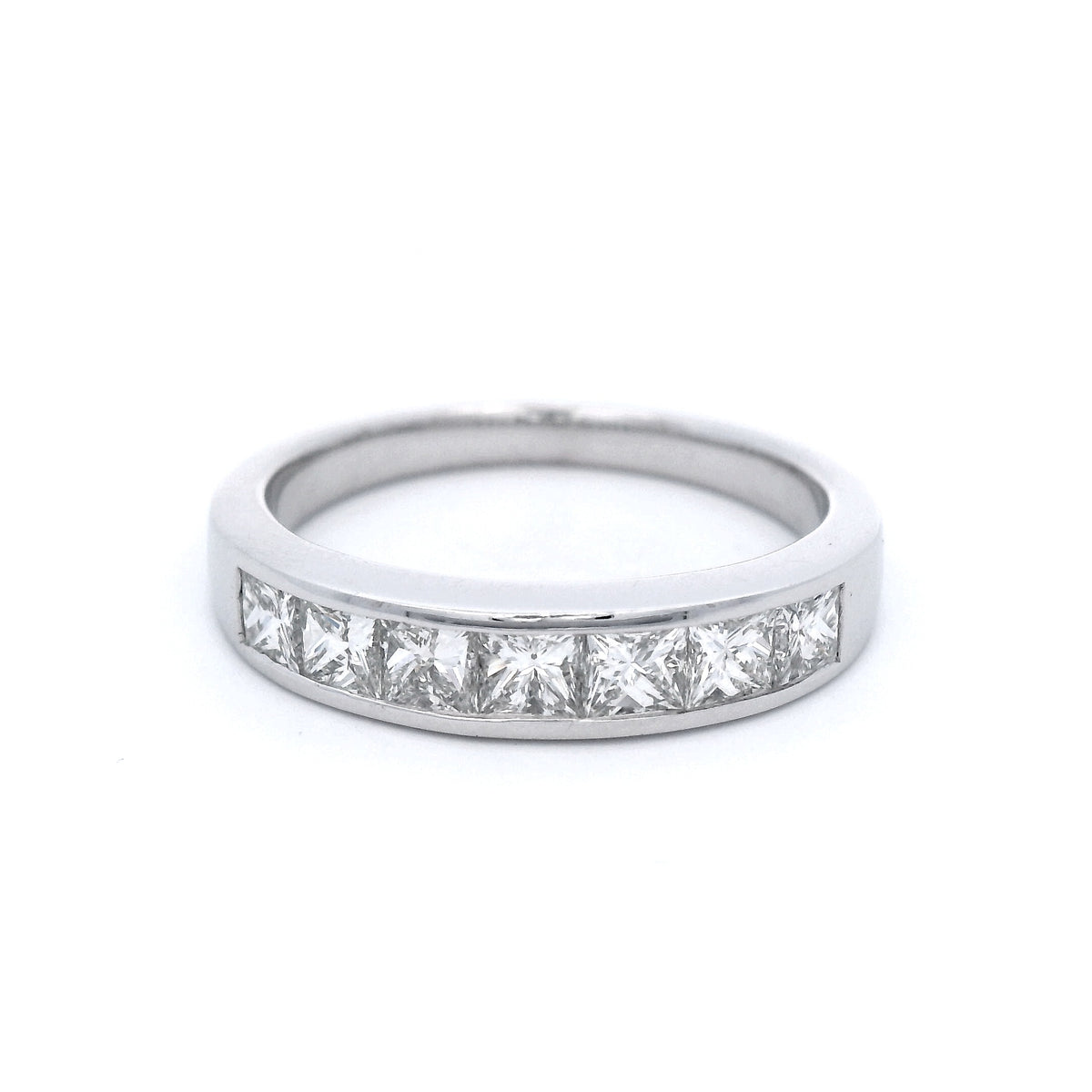 Princess Cut DIamond Set in White Gold Dress Ring