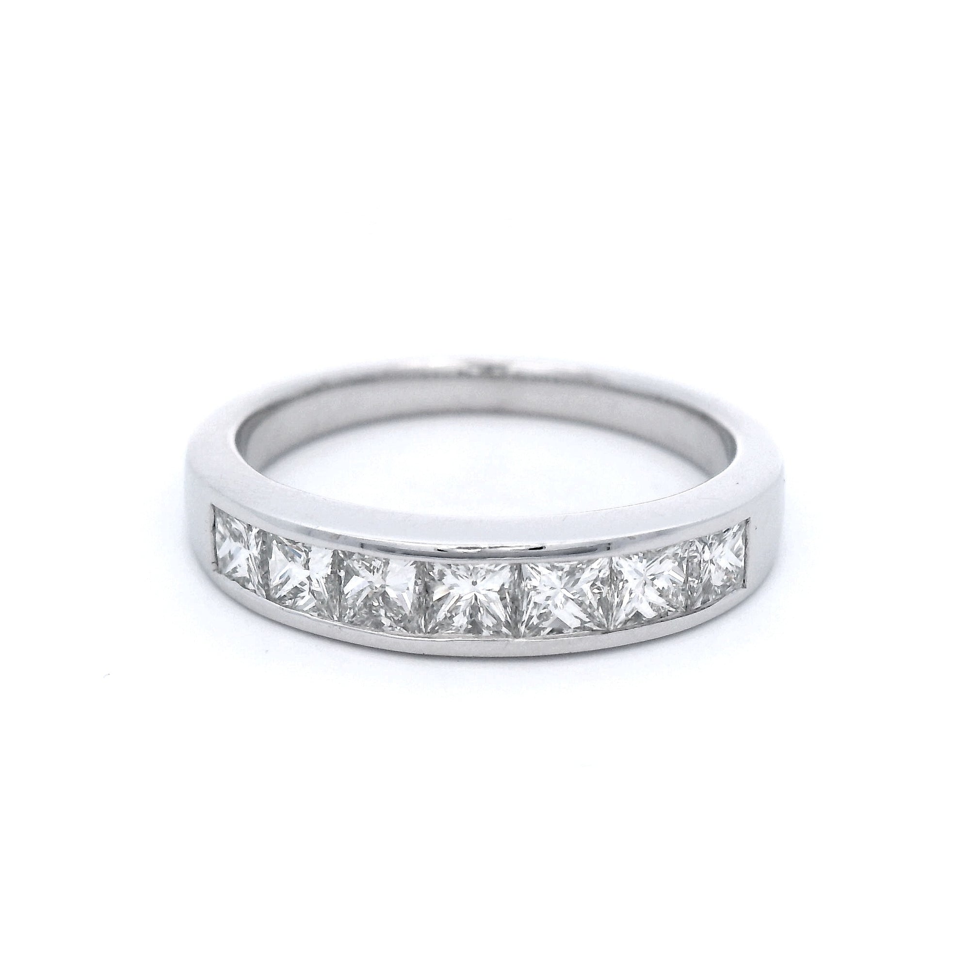 Princess Cut DIamond Set in White Gold Dress Ring