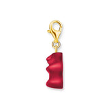 Thomas Sabo Gold-Plated Charm Pendant Strawberry Red Gold Bear