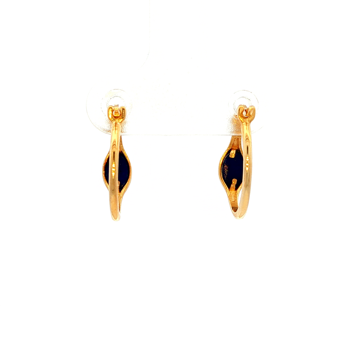 Fine Bubble Stone Earrings in Yellow GOld