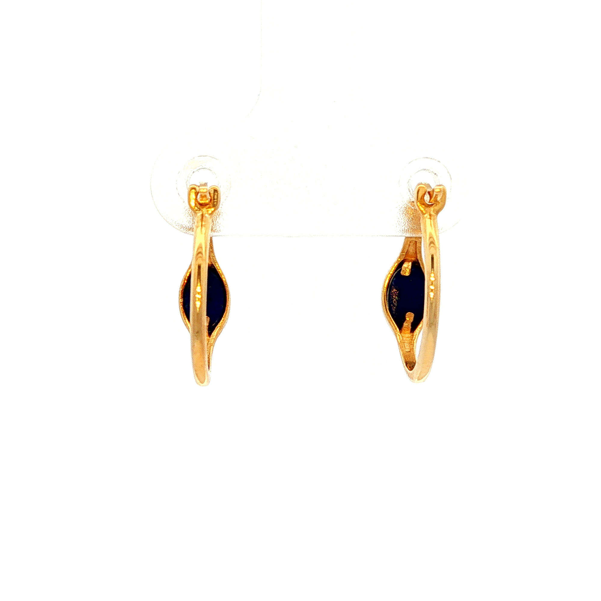 Fine Bubble Stone Earrings in Yellow GOld