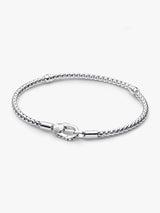 Studded chain sterling silver bracelet