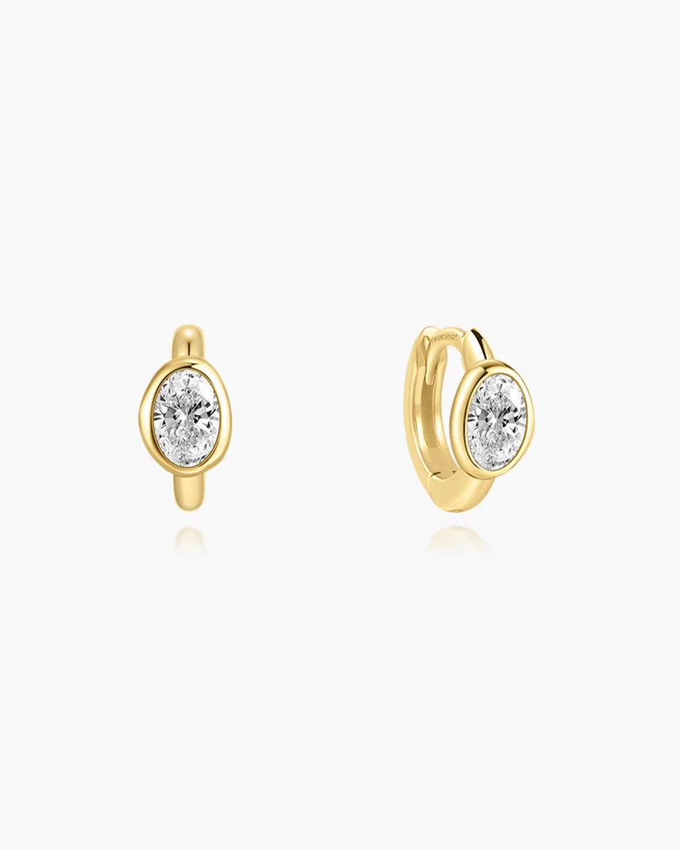 Ania Haie Organic Pebble Huggie Hoop Earrings
