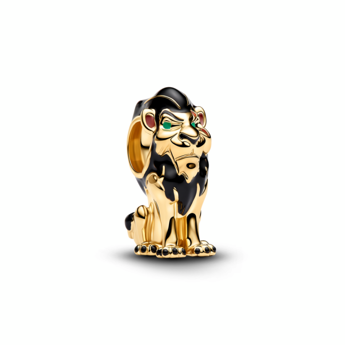 Pandora Disney Scar Gold Plated Black Enamel Charm
