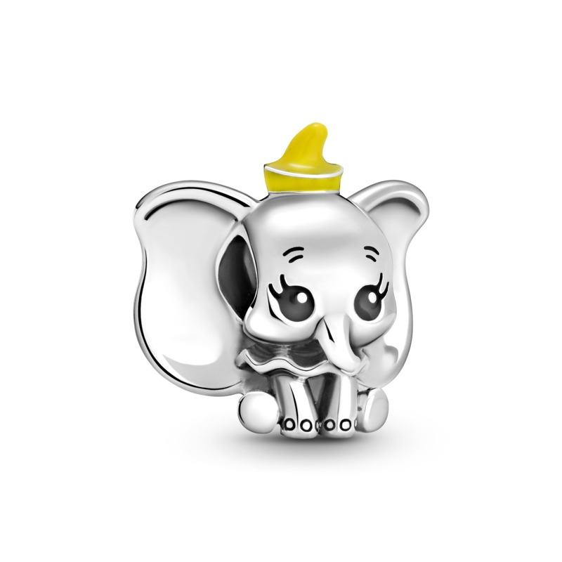 Pandora Disney Dumbo sterling silver charm with black and yellow enamel