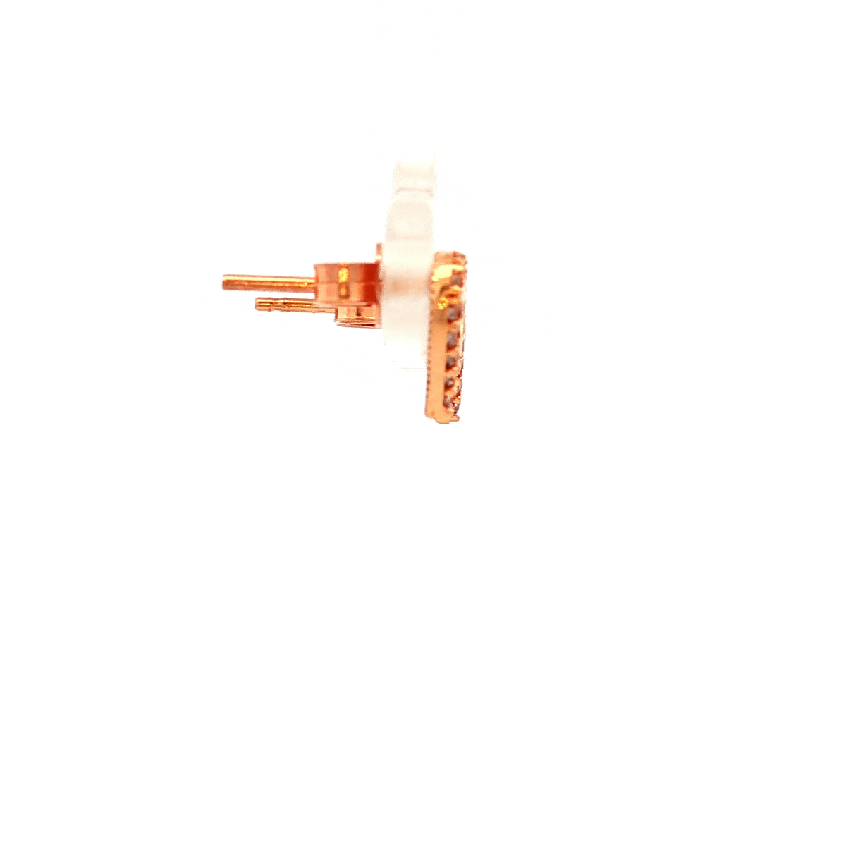 Heart Shape Stud Earring in Rose Gold