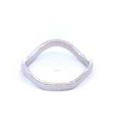 Plain Wave Ring in White Gold