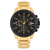 Tommy Hilfiger Gold Steel Black Dial Multi-function Men's Watch