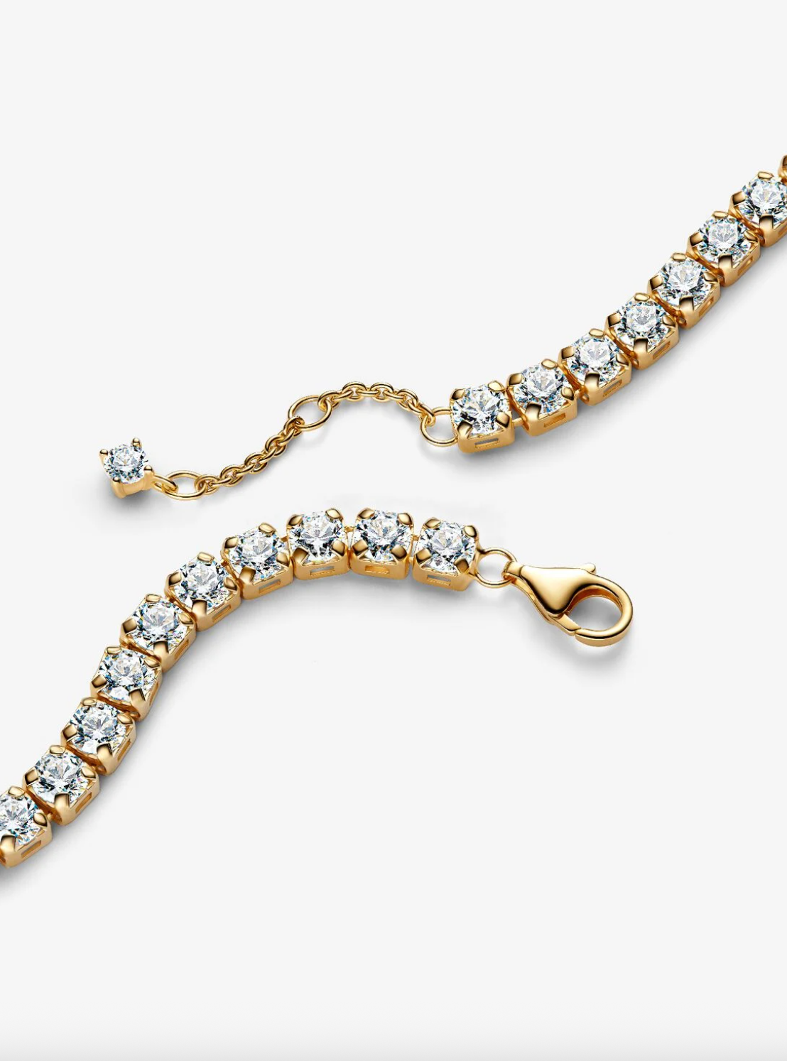 Sterling silver tennis bracelet with clear cubic zirconia