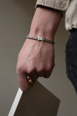 Svelte Stephen - Matte Silver- Cuban Link Stainless Steel Bracelet