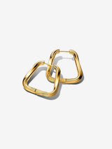 Pandora Earrings Large Squared Circles Wrapping Line