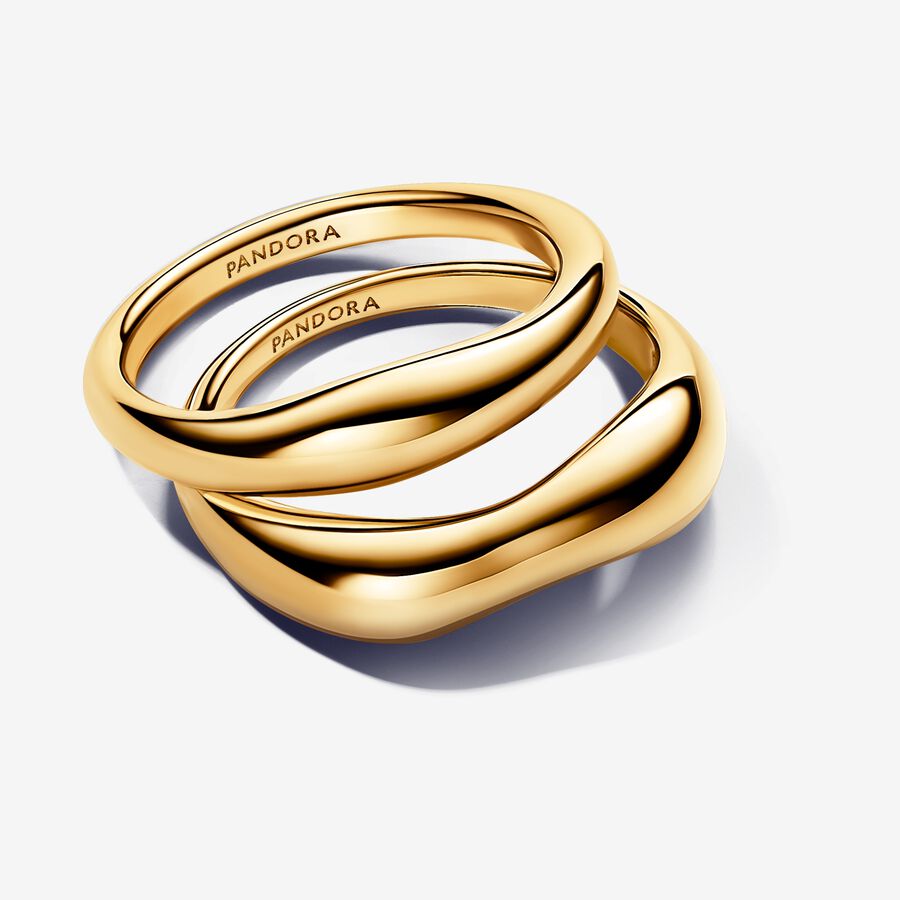 Pandora Organically Shaped Stacking Rings