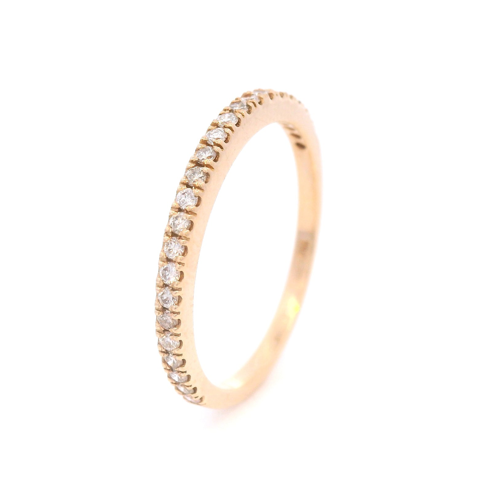 18 Carat Rose Gold Diamond Set Band