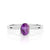 Sterling Silver Amethyst Oval Ring