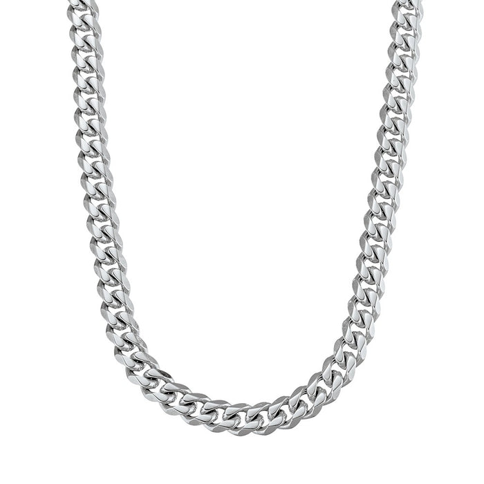 Blaze Stainless Steel 8MM Shiny Steel Cuban Link Chain