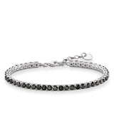 THOMAS SABO Tennis Bracelet with Black Zirconia Stones