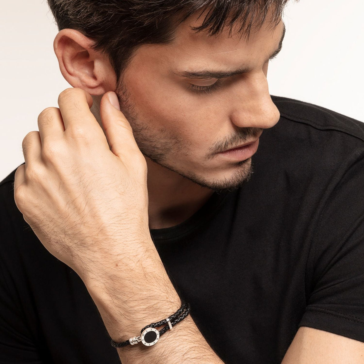 THOMAS SABO Leather Strap "Disc Black"