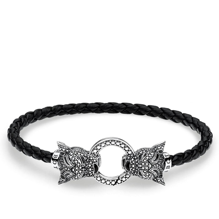 THOMAS SABO Leather Strap Black Cat