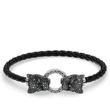 THOMAS SABO Leather Strap Black Cat