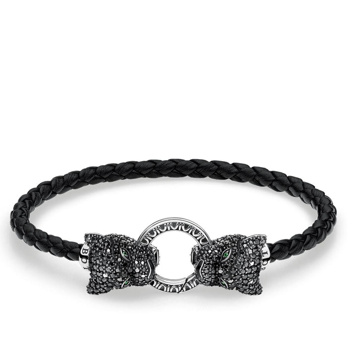 THOMAS SABO Leather Strap Black Cat