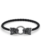 THOMAS SABO Leather Strap Black Cat