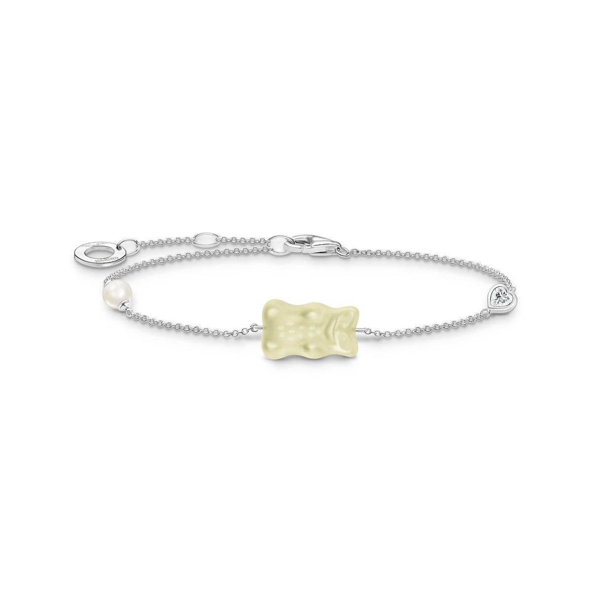THOMAS SABO Bracelet with white goldbears, freshwater pearl &amp; zirconia