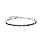 THOMAS SABO Tennis bracelet round-cut with black zirconia