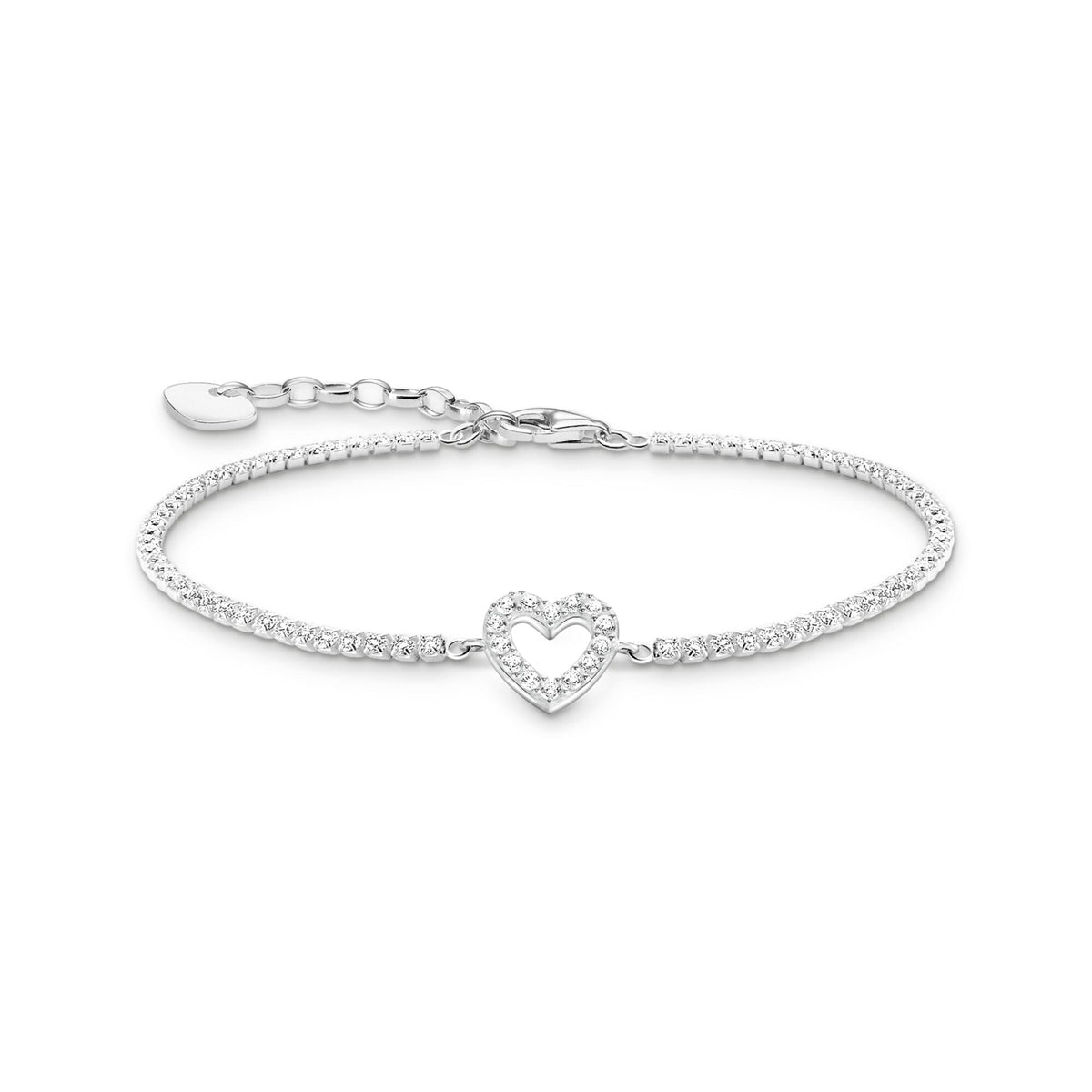 THOMAS SABO Tennis Bracelet Heart with stones