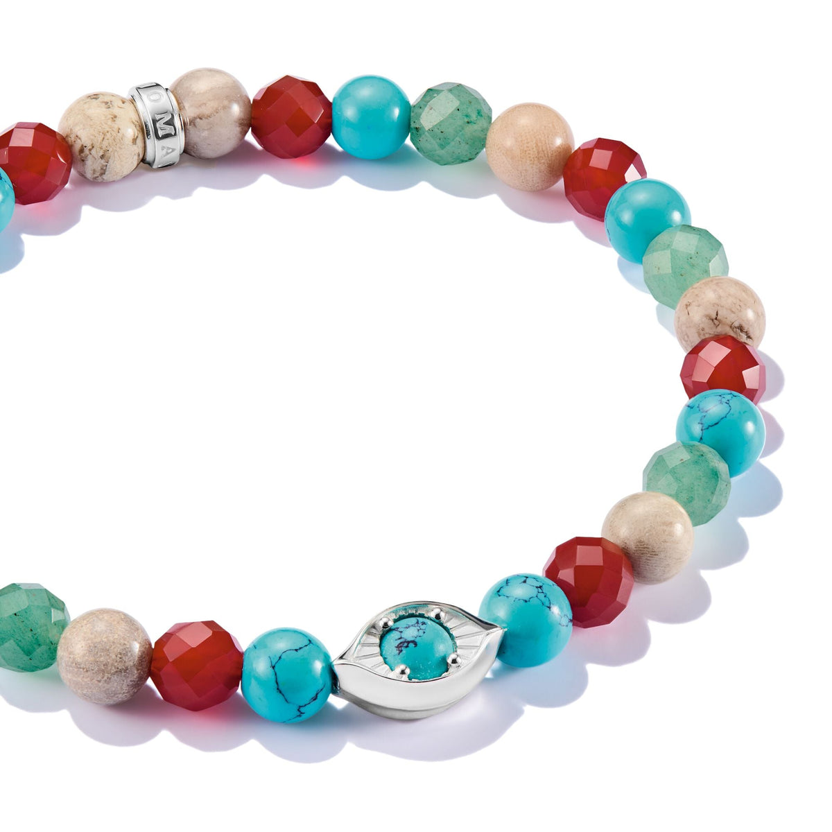 THOMAS SABO Multicoloured Eye Bead Bracelet