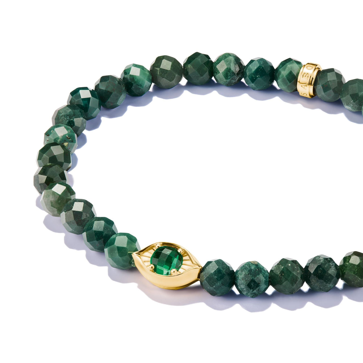 THOMAS SABO Moss Agate Eye Bead Bracelet