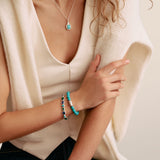 THOMAS SABO Bracelet with Blue-Green Stones Silver
