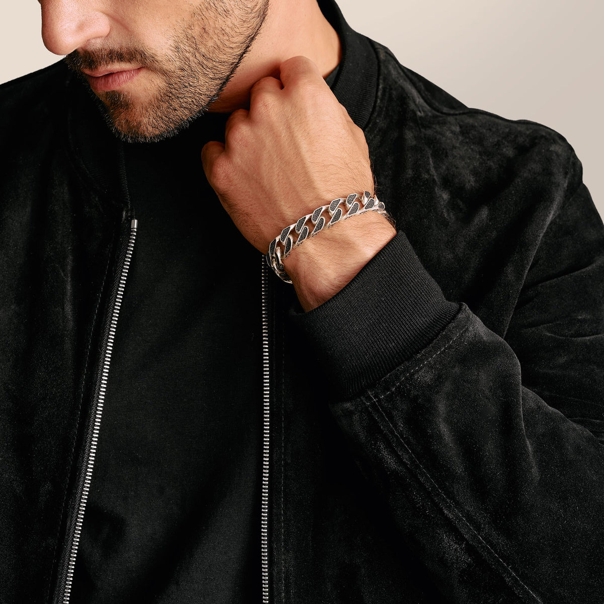 THOMAS SABO Black PavÃ© Bracelet Rebel Icons