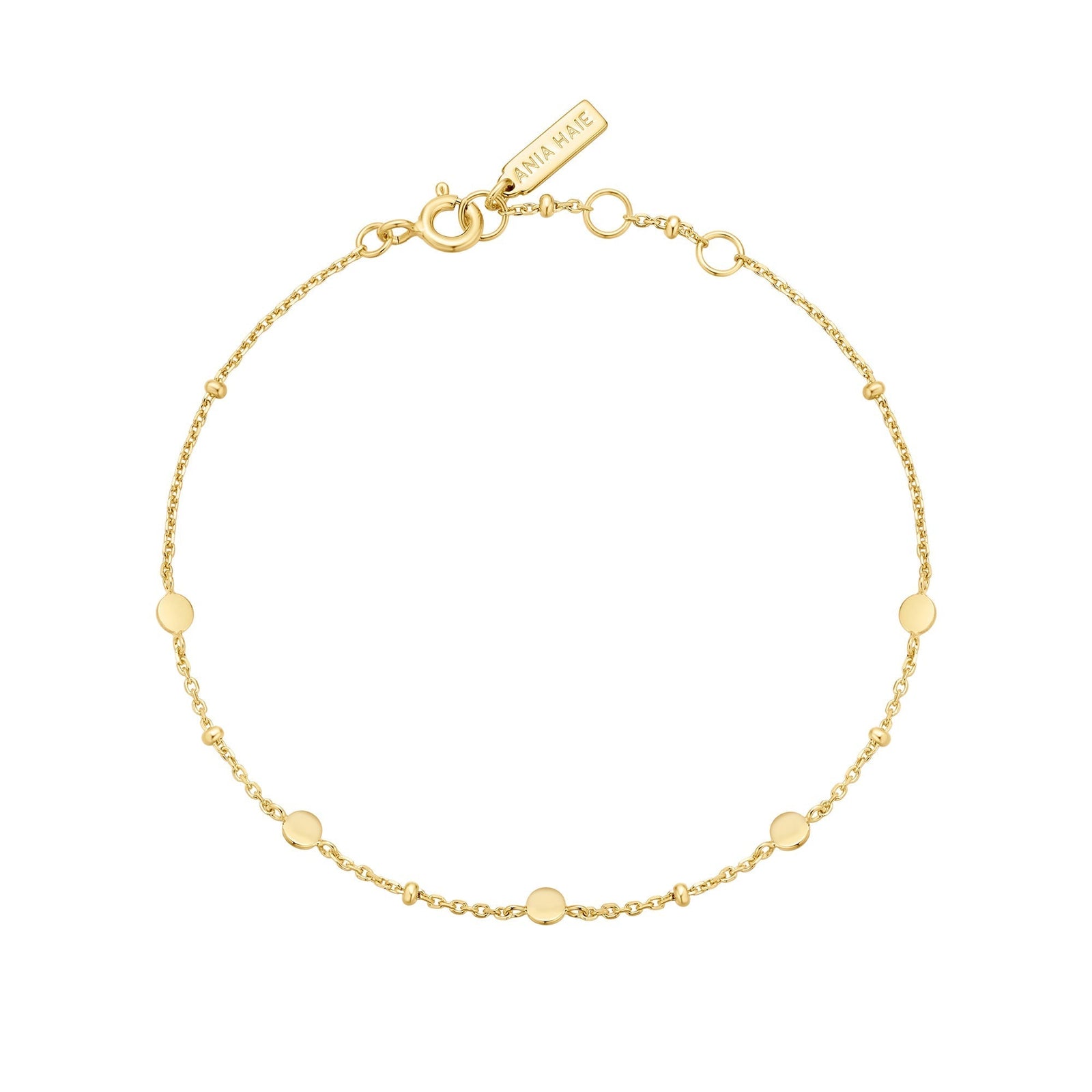 Ania Haie Gold Disc Station Bracelet