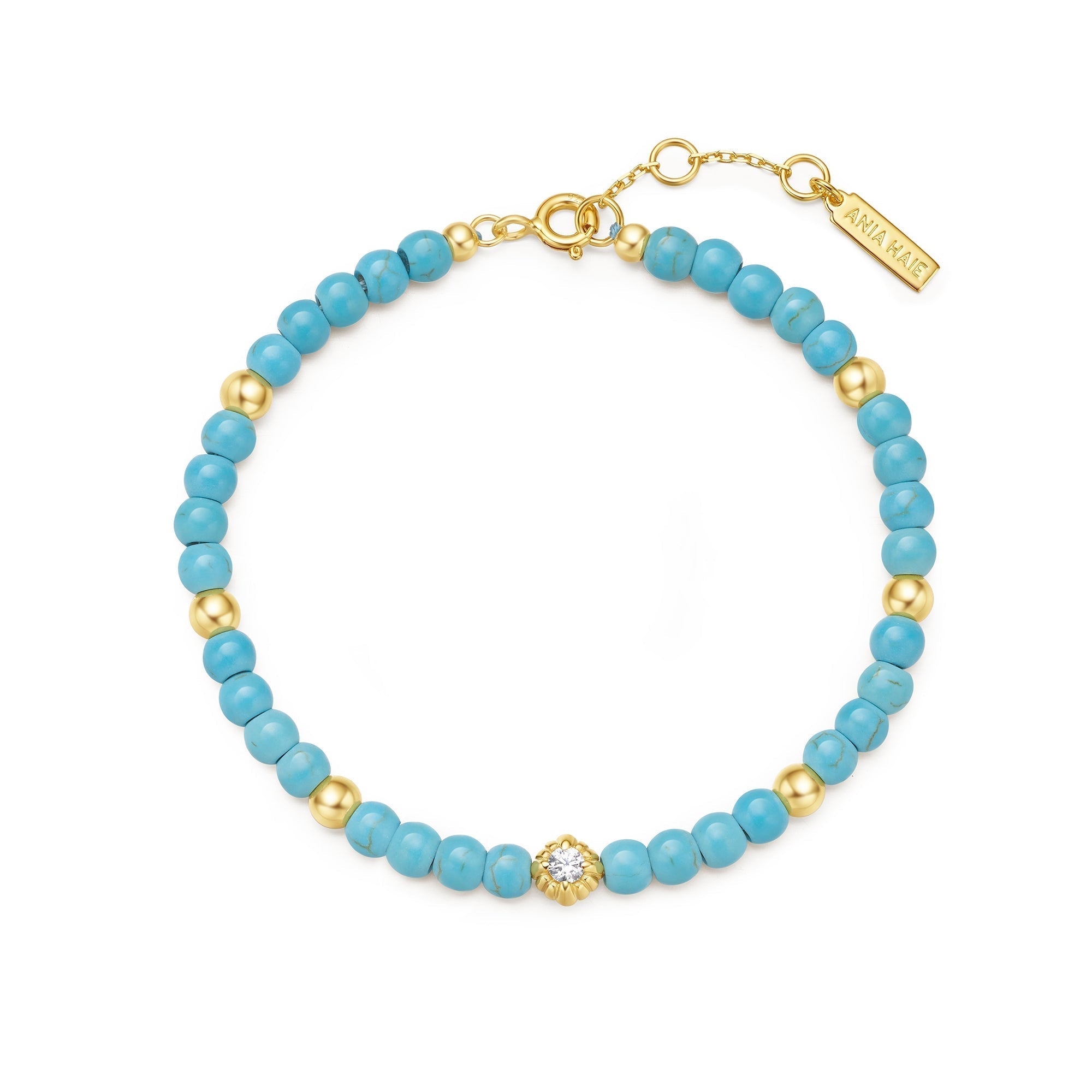 Ania Haie Gold Lab Created Turquoise Bracelet
