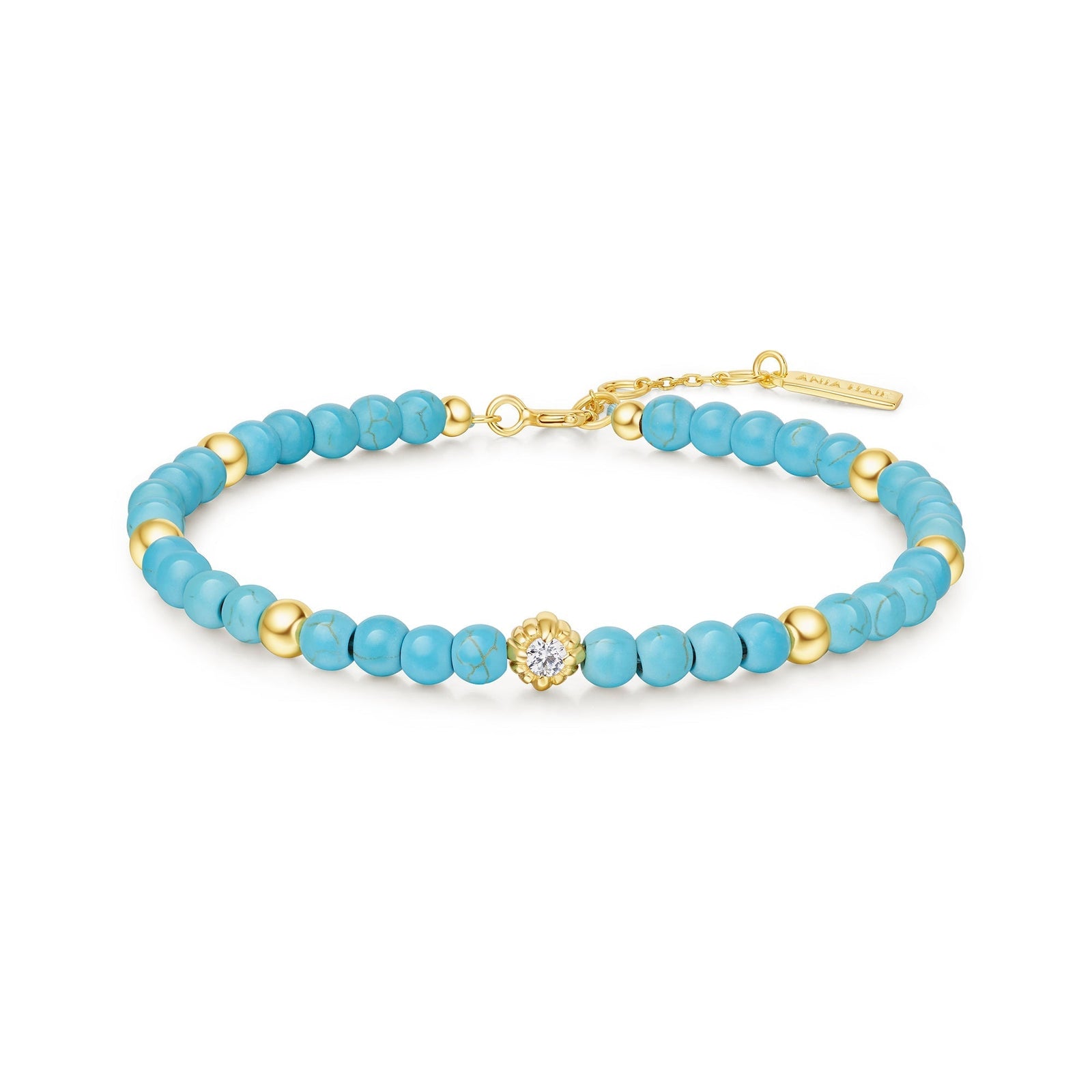 Ania Haie Gold Lab Created Turquoise Bracelet
