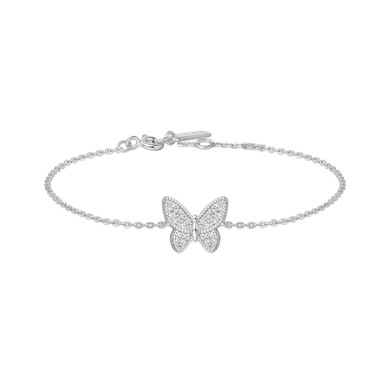 Ania Haie Silver Butterfly Pave Bracelet