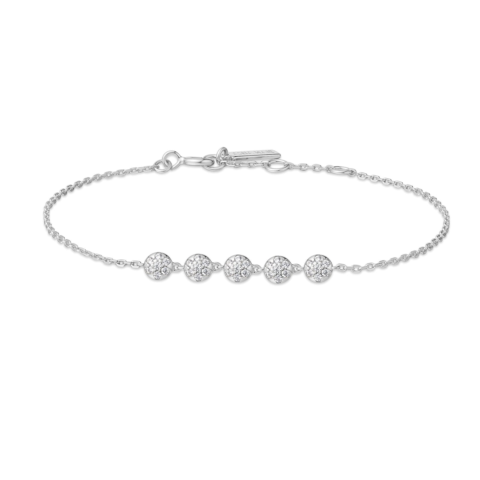 Ania Haie Silver Pave Multi Beaded Chain Bracelet