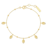 Ania Haie Gold Leaf Station Bracelet