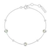 Ania Haie Silver Mint Green Station Bracelet
