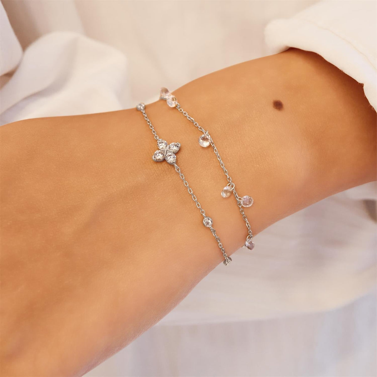 Ania Haie Silver Droplet Station Bracelet