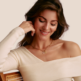 THOMAS SABO Connect Charm heart with white stones in Gold