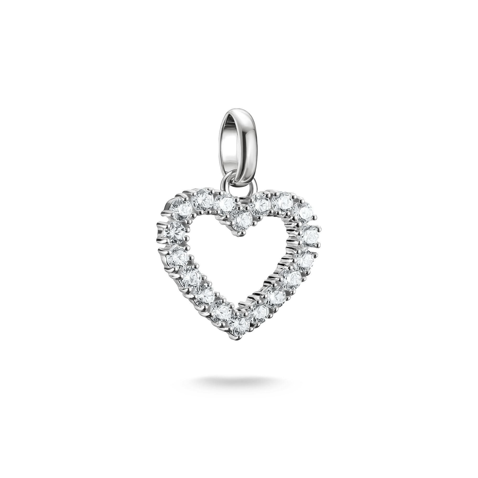 THOMAS SABO Connect Charm heart with white stones