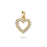THOMAS SABO Connect Charm heart with white stones in Gold