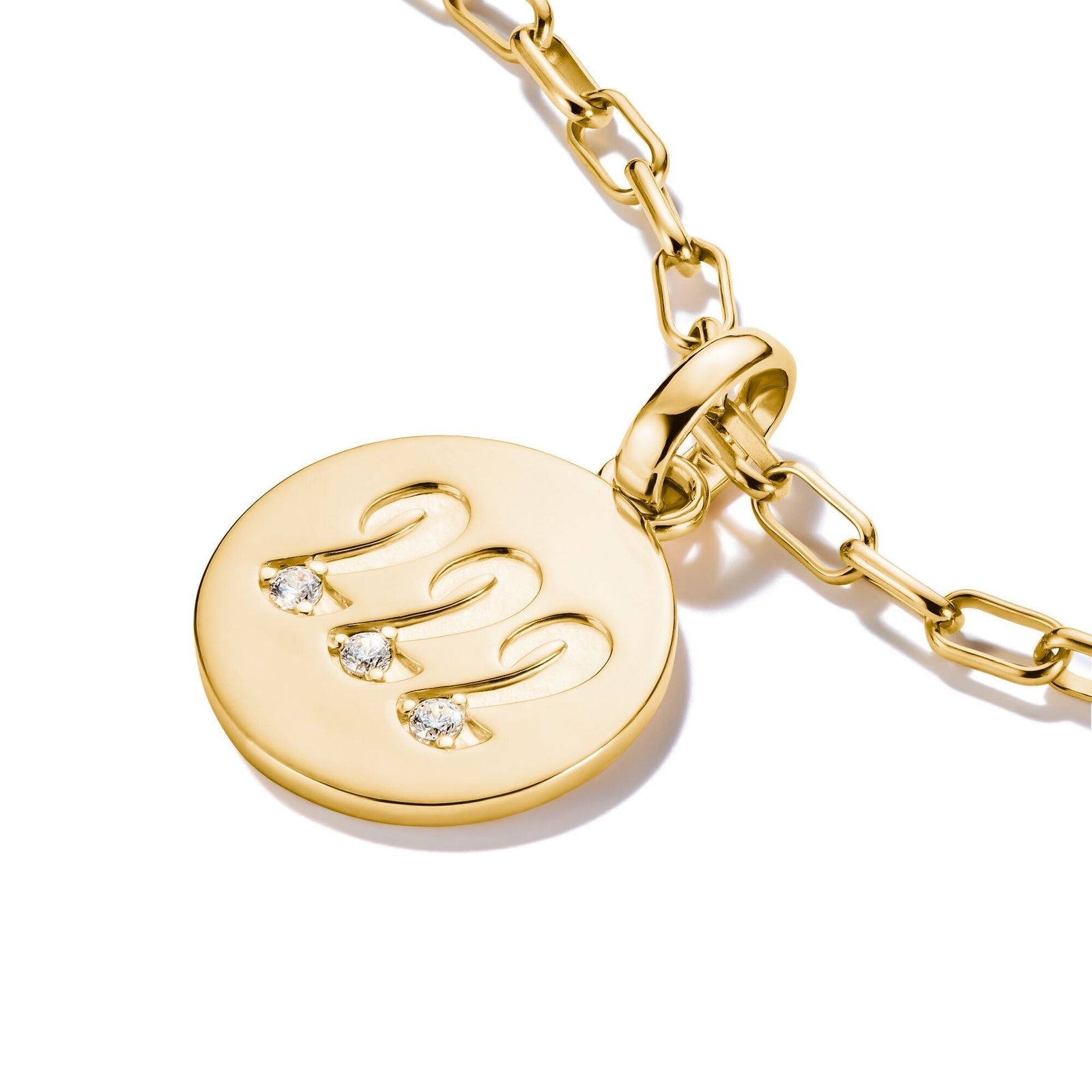 THOMAS SABO Connect Charm angel number 222 with stones Gold
