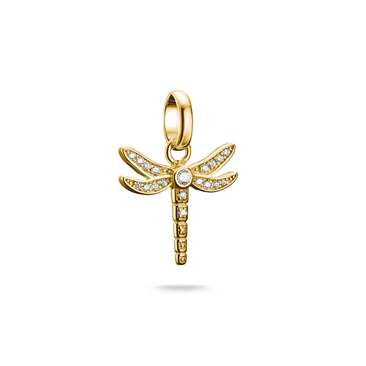 THOMAS SABO Connect Charm dragonfly with stones Gold