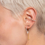 THOMAS SABO Single Hoop Earring White Stones